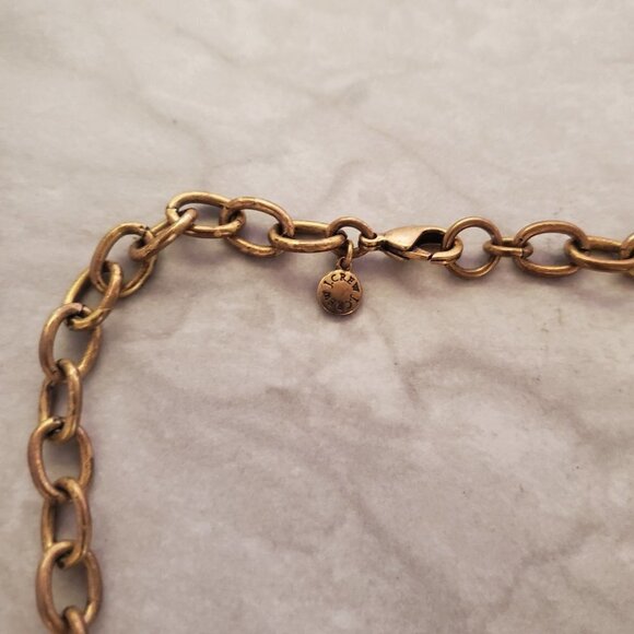 ✨ J.Crew Blue Green Rhinestones Crystals Cluster Statement Necklace ✨ - Picture 3 of 16